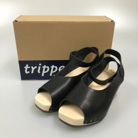  Trippen ウェッジソールサンダル SIZE 39 24.5〜25cm Orinoco-WAW201 01 ブラック
