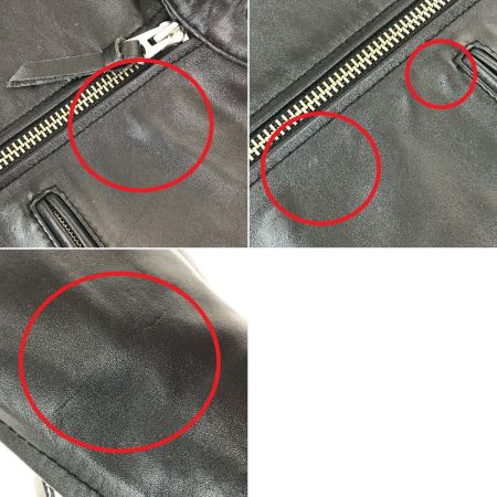  KADOYA K'S LEATHER シングルライダースジャケット LBSSFPS-852 ブラック Sサイズ