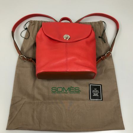  Somes Saddle ソメスサドル リュック  牛革 シボ革 シュリンクレザー CA-55 CAVESSON カブスン レッド