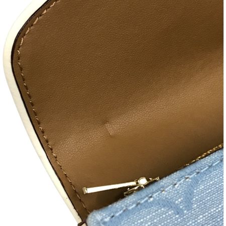  COACH コーチ 2つ折り財布 C8308 ライトデニム×チョーク