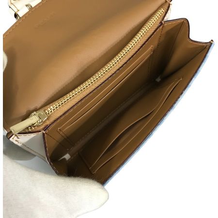  COACH コーチ 2つ折り財布 C8308 ライトデニム×チョーク