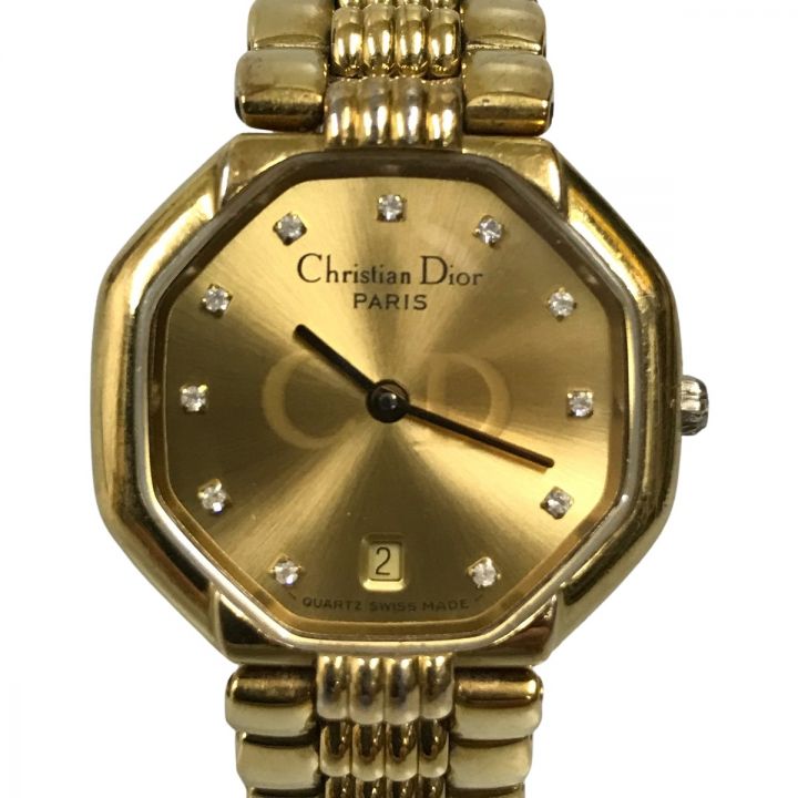 217【美品】クリスチャンディオール　時計　レディース　メンズ　オクタゴン Christian Dior クリスチャンディオール オクタゴン 腕時計 クォーツ