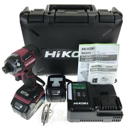  HiKOKI ハイコーキ 36V コードレスインパクトドライバ WH36DC 2XPRS フレアレッド 充電器・充電池2個・ケース付