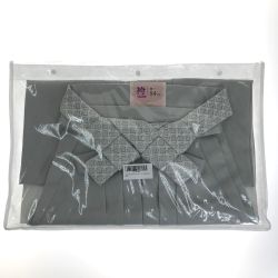 ## KYOETSU 無地袴 ジュニア 紐下84cm 灰青 白レース紐 Sランク