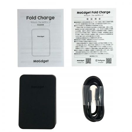 magdget フォールドチャージ ワイヤレス充電器 ブラック USB Type-C入力