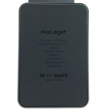  magdget フォールドチャージ ワイヤレス充電器 ブラック USB Type-C入力