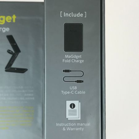  magdget フォールドチャージ ワイヤレス充電器 ブラック USB Type-C入力