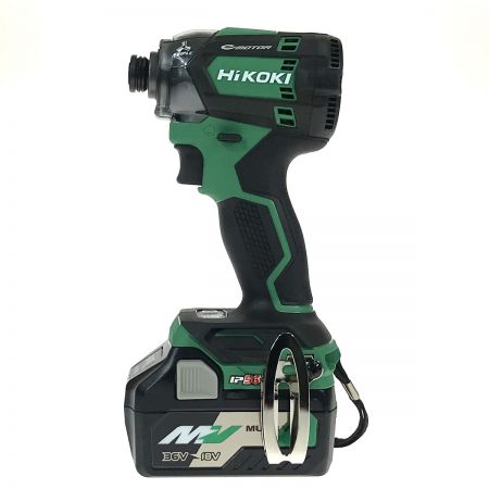  HiKOKI ハイコーキ 18V コードレスインパクトドライバ WH 18DC グリーン 充電器・充電池2個・ケース付