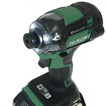  HiKOKI ハイコーキ 18V コードレスインパクトドライバ WH 18DC グリーン 充電器・充電池2個・ケース付