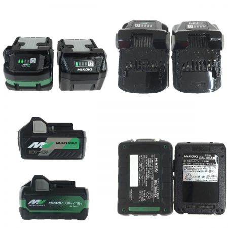  HiKOKI ハイコーキ 18V コードレスインパクトドライバ WH 18DC グリーン 充電器・充電池2個・ケース付