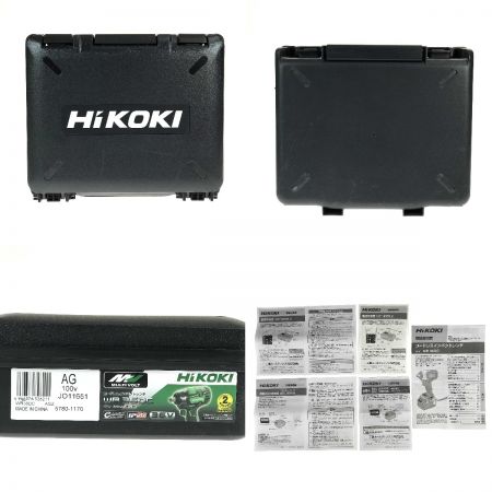  HiKOKI ハイコーキ 18V コードレスインパクトドライバ WH 18DC グリーン 充電器・充電池2個・ケース付