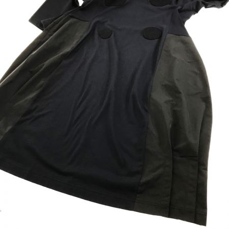  CRESCENT ロングワンピース Mサイズ 1205-0263 ネイビー x ブラック