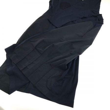  CRESCENT ロングワンピース Mサイズ 1205-0263 ネイビー x ブラック