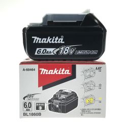 ## MAKITA マキタ 18v 6.0Ah リチウムイオンバッテリ BL1860B 純正バッテリ (2) Sランク