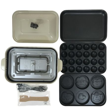  BRUNO ブルーノ コンパクトホットプレート スヌーピー BOE070-ECRU プレート6点セット