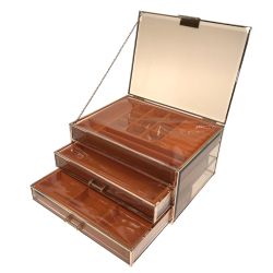 ## CoralHouse ジュエリーボックス オレンジ 強化ガラス製 Aランク