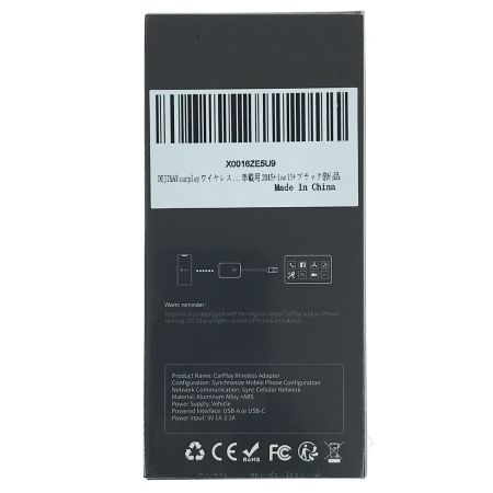   DEJIMAX carplayワイヤレス 車載用2015+ios10 X0016ZE5U9 ブラック 未開封品
