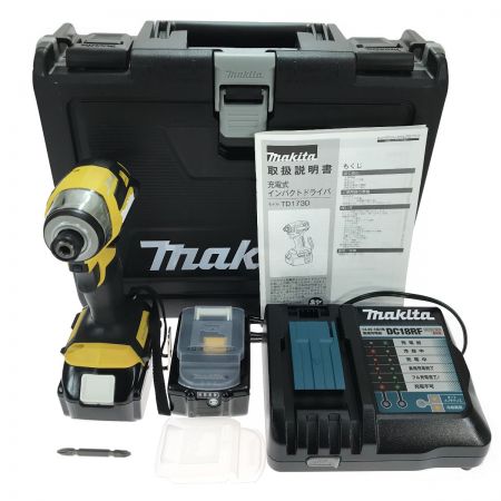  MAKITA マキタ 18V 充電式インパクトドライバ TD173DGXFY イエロー 充電器・充電池2個・ケース付 