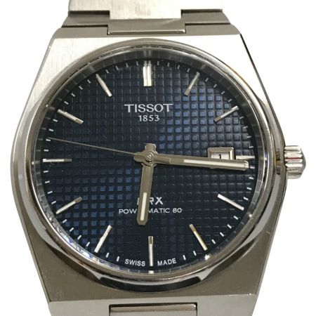  TISSOT ティソ 腕時計 PRX パワーマティック 80 自動巻き 文字盤ブルー T137407A