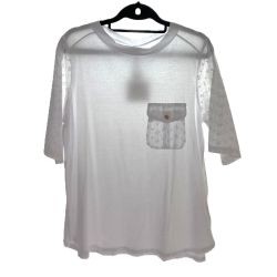 ## Particular パルティクラール カットソー  ホワイト 5分袖 レディース サイズ不明 Aランク