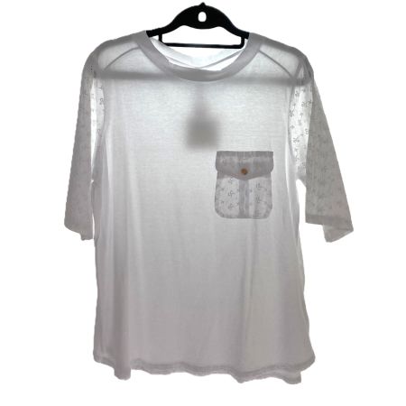  Particular パルティクラール カットソー  ホワイト 5分袖 レディース サイズ不明