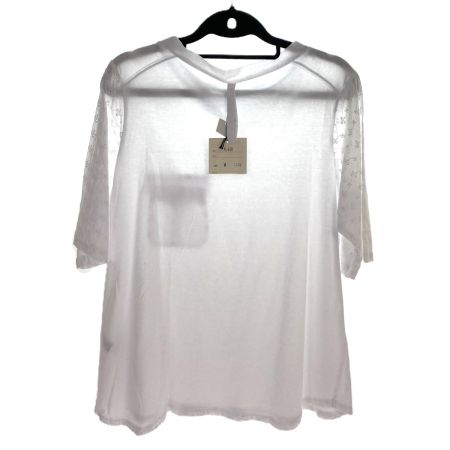  Particular パルティクラール カットソー  ホワイト 5分袖 レディース サイズ不明