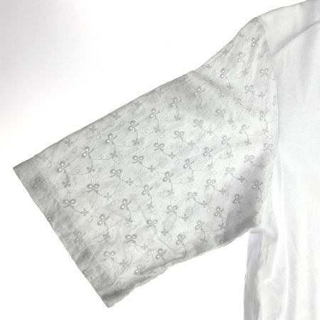  Particular パルティクラール カットソー  ホワイト 5分袖 レディース サイズ不明