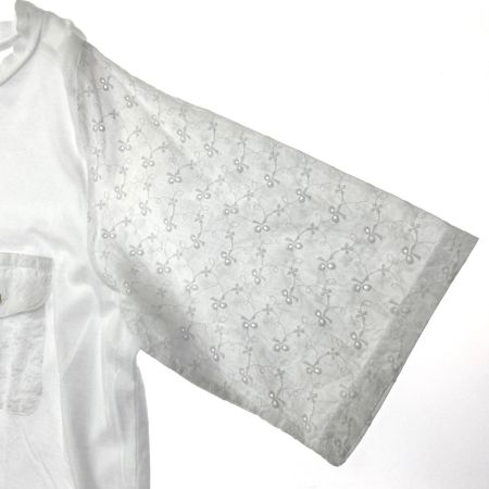  Particular パルティクラール カットソー  ホワイト 5分袖 レディース サイズ不明