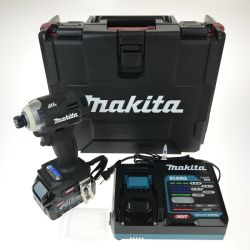 ## MAKITA マキタ 40V 充電式インパクトドライバ TD001GRDX ブラック 充電器・充電池1個・ケース付 Bランク