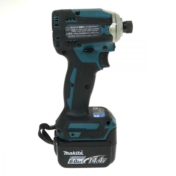 MAKITA マキタ 充電式インパクトドライバ 14.4V 6.0Ah TD161DRGX 充電 器・充電池2個・ケース付｜中古｜なんでもリサイクルビッグバン