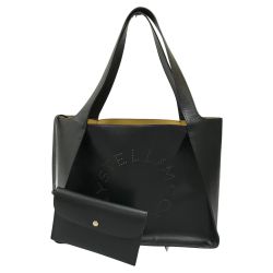 ## Stella McCartney ステラマッカートニー ロゴトートバッグ ポーチ付 502793 W8542 6802 ブラック Bランク