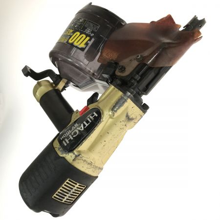  HITACHI 日立 高圧ロール釘打ち機 100mm NV100H メタリックゴールド 動作確認済み