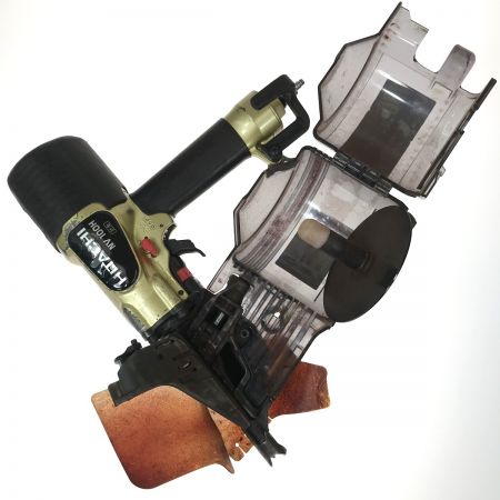  HITACHI 日立 高圧ロール釘打ち機 100mm NV100H メタリックゴールド 動作確認済み