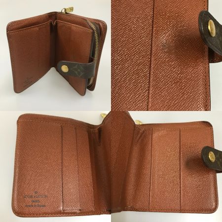  LOUIS VUITTON ルイヴィトン モノグラム コンパクトジップ 2つ折り財布 ジャンク品 M61667 ブラウン