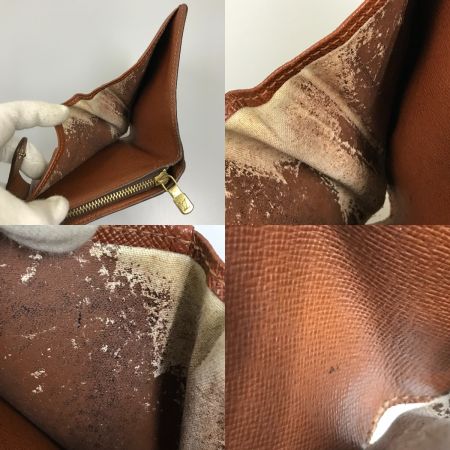  LOUIS VUITTON ルイヴィトン モノグラム コンパクトジップ 2つ折り財布 ジャンク品 M61667 ブラウン