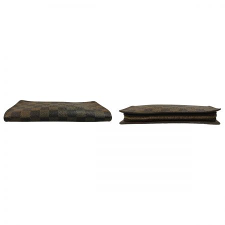  LOUIS VUITTON ルイヴィトン ダミエ ポルトモネ・ジップ ラウンドファスナー 長財布 ジャンク品 N61728 ブラウン