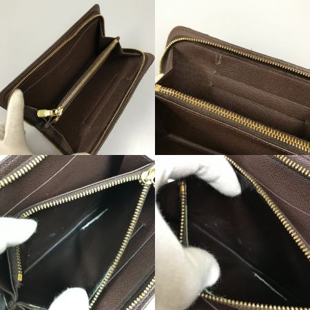  LOUIS VUITTON ルイヴィトン ダミエ ポルトモネ・ジップ ラウンドファスナー 長財布 ジャンク品 N61728 ブラウン