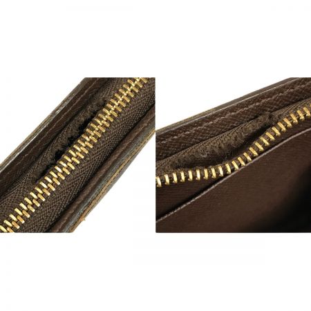  LOUIS VUITTON ルイヴィトン ダミエ ポルトモネ・ジップ ラウンドファスナー 長財布 ジャンク品 N61728 ブラウン