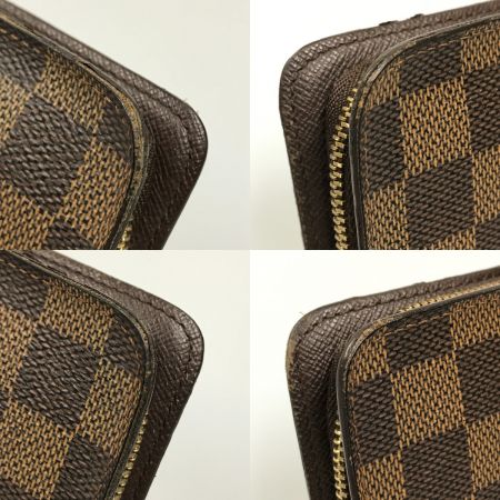  LOUIS VUITTON ルイヴィトン ダミエ ポルトモネ・ジップ ラウンドファスナー 長財布 ジャンク品 N61728 ブラウン