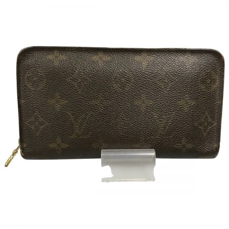  LOUIS VUITTON ルイヴィトン モノグラム ポルトモネ・ジップ ラウンドファスナー 長財布 ジャンク品 M61727 ブラウン