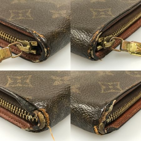  LOUIS VUITTON ルイヴィトン モノグラム ポルトモネ・ジップ ラウンドファスナー 長財布 ジャンク品 M61727 ブラウン