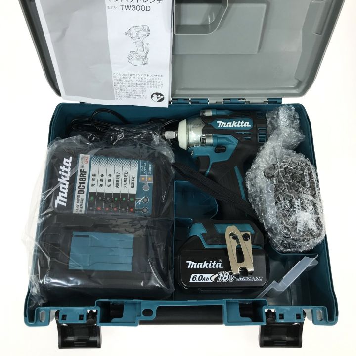 MAKITA マキタ 充電式インパクトレンチ 18V TW300DRGX ブルー 充電器・充電池2個・ケース付｜中古｜なんでもリサイクルビッグバン