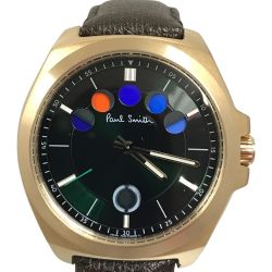 ## Paul Smith ポールスミス ファイブアイズ  腕時計 クォーツ F335-T021476 ゴールド/ブラウン Cランク