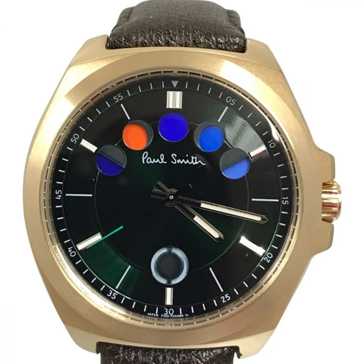 Paul Smith ポールスミス ファイブアイズ 腕時計 クォーツ F335-T021476 ゴールド/ブラウン｜中古｜なんでもリサイクルビッグバン