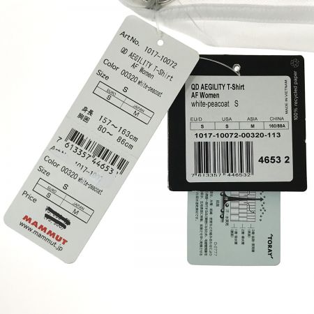  MAMMUT マムート QD AEGILITY T-Shirt AF Women ジャパンサイズM 1017-10072 ホワイト