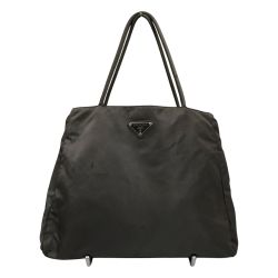 ## PRADA プラダ ナイロンハンドバッグ 三角ロゴプレート ジャンク品 ブラウン Cランク