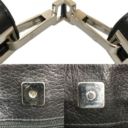  GUCCI グッチ ワンショルダーバッグ GG柄 ナイロン×レザー 143745 ブラック
