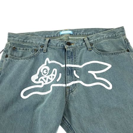  Ice Cream アイスクリーム ペイント ウォッシュド デニムパンツ ICJP223P001 スカイブルー Lサイズ