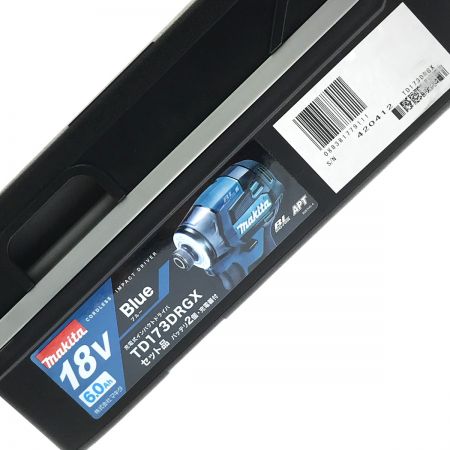  MAKITA マキタ 18V 充電式インパクトドライバ TD173DRGX ブルー 未開封 (2) TD173D