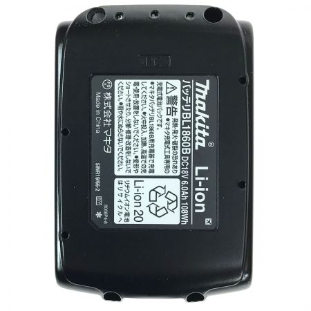  MAKITA マキタ 18v 6.0Ah リチウムイオンバッテリ BL1860B 純正バッテリ (2) 未使用品